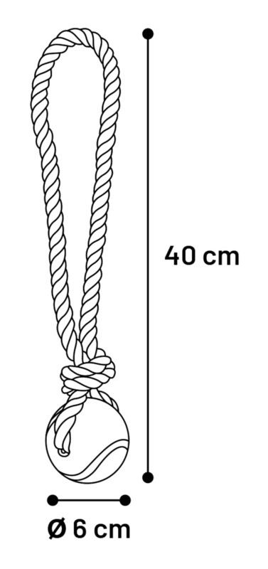 Justin Trektouw met bal Paars 40cm L - ∅ 6cm