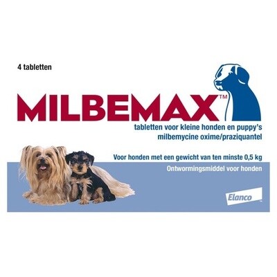 Milbemax Pup & Hond - Anti wormenmiddel - 4 tab 0.5 Tot 10 Kg