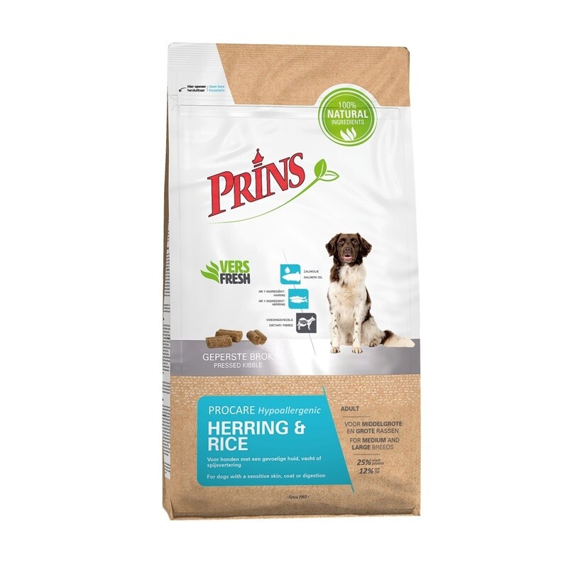 Prins ProCare Herring &amp; Rice 12 kg