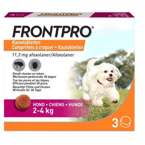 Frontpro Hond - Anti vlooien en tekenmiddel - &gt;2-4 Kg Small