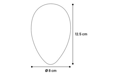 Ovo Ei Rood M (L 18.5cm x B 13cm x H 13cm)