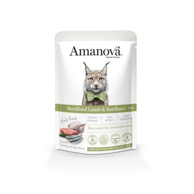 Amanova Sterilised Lamb &amp; Sardines 85gr