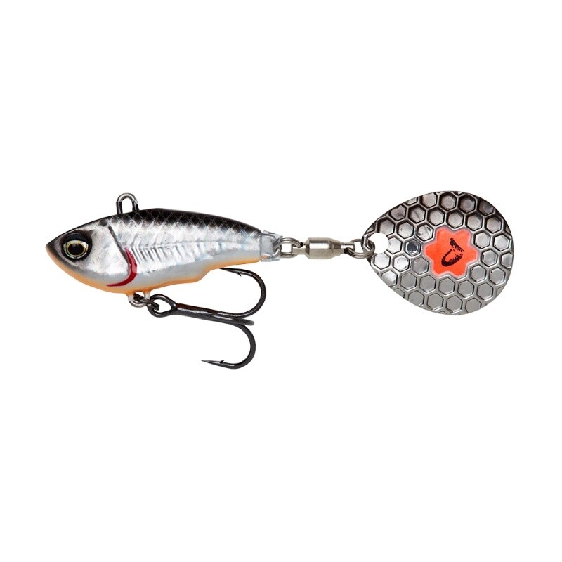 3D Fattailspin 6.5cm 12.5gr zinkende dirty silver