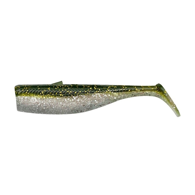 Savage minnow WL tail100 -10CM- 10G- groen zilver 5ST