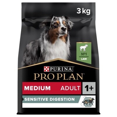 Pro Plan Dog Adult Medium Sensitive Digestion Lam 3 kg