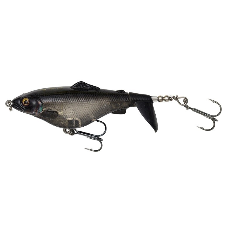3D vette smashtail 8cm 12gr drijvende zwart geest