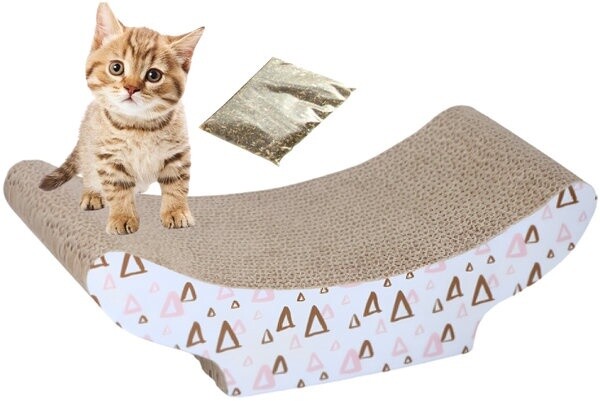 Krabplank voor Katten - Krabmat - Incl. Kattenkruid - Karton - 38x20x12 cm