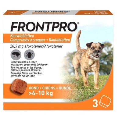 Frontpro Hond - Anti vlooien en tekenmiddel - &gt;4-10 Kg Medium