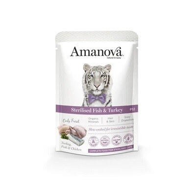 Amanova Sterilised Fish &amp; Turkey 85gr