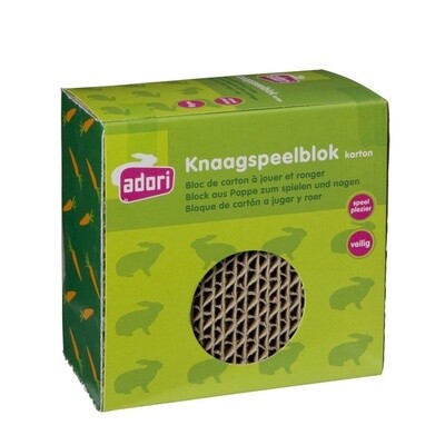 Adori Knaagspeelblok Karton  10x10x6 cm