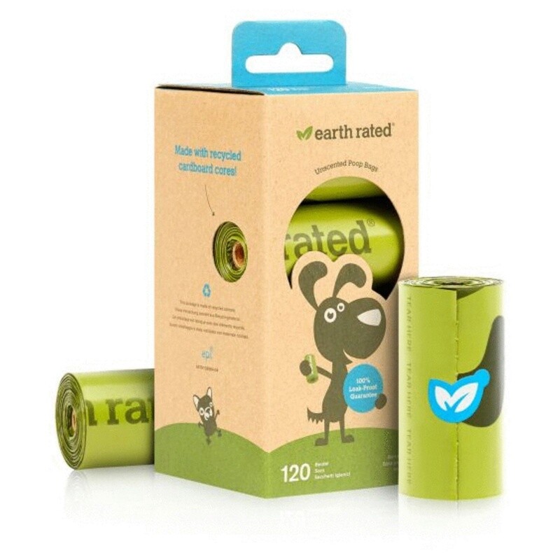 Earth Rated Poepzakjes Navulling Box Geurloos  22.86x33.03 cm Groen 8 rol
