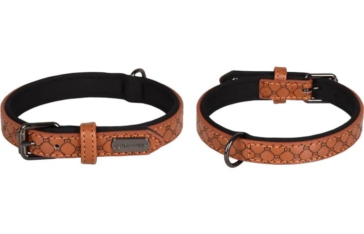 Halsband met neopreen Patti grijs of bruin