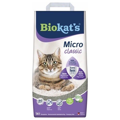 Biokat&#39;s Micro Classic - 14 L - Klontvormend - Zonder geur