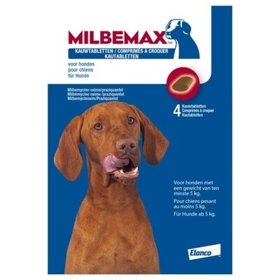 Milbemax Milbemax Kauwtablet Hond Vanaf 5kg - Anti wormenmiddel