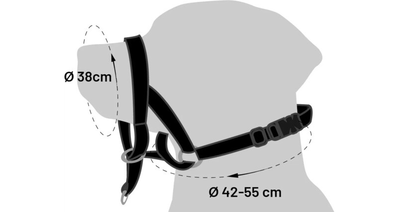 Hoofdhalsband Easy Leader Zwart M