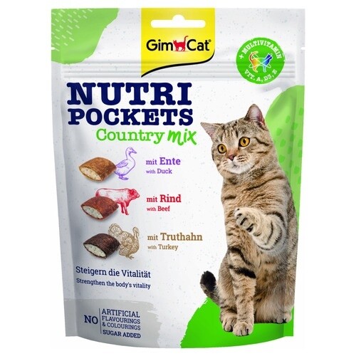 Gimcat Nutri Pockets Eend Rund Kalkoen 150 g