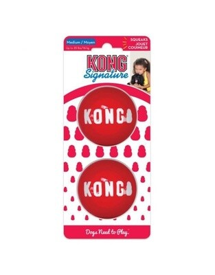 Kong signature balls 2-pak, rood, medium