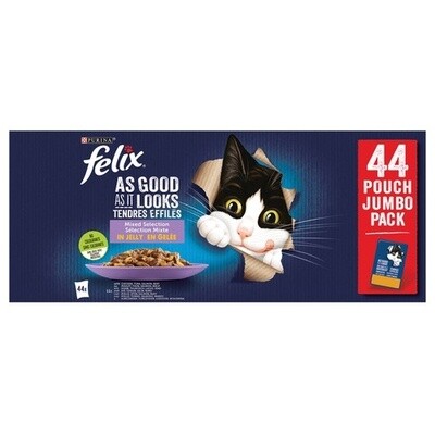 Felix Elke Dag Feest Mix Selectie in Gelei - Katten natvoer - 44 x 85g