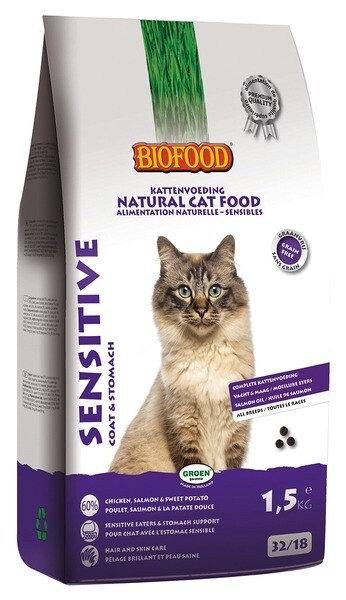 Biofood Sensitive coat &amp; stomach 1.5 kg Kip|Zalm