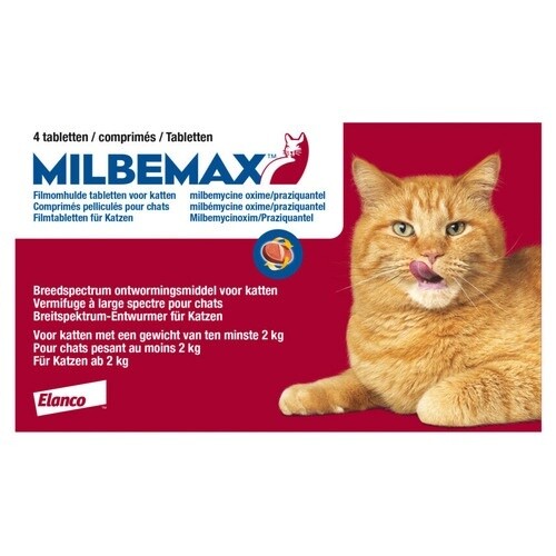 Milbemax kat 2-12kg 4 tab Rund
