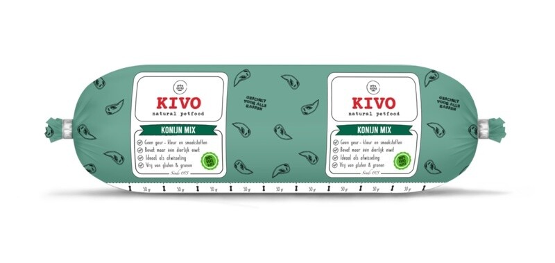 KIVO Konijn Compleet 500gr (Diepvries)