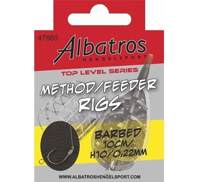 Albatros method feeder rigs, haak 14/0.18mm 10cm