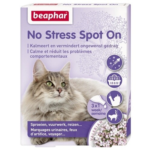 Beaphar No Stress Spot On Kat - Anti stressmiddel - 3 pip