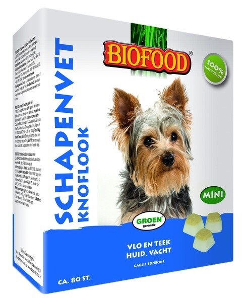 Biofood Schapenvet mini knoflook 80 st