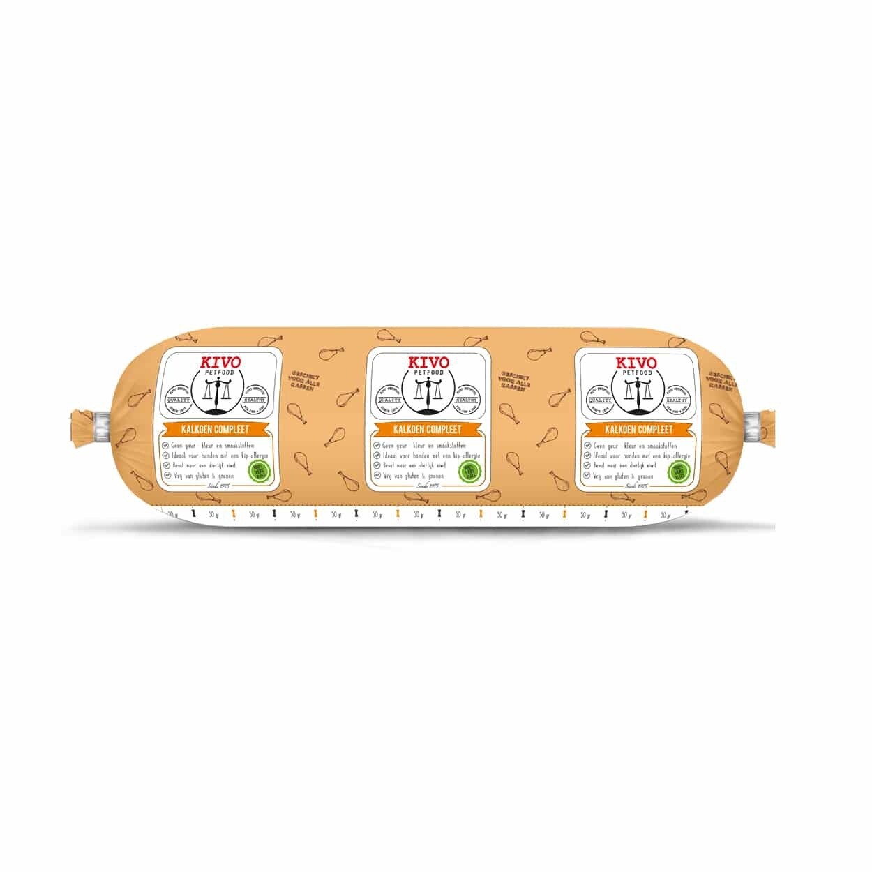 KIVO Kalkoen Compleet 500gr (diepvries)