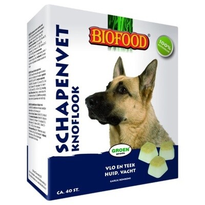 Biofood Schapenvet maxi knoflook 40 st