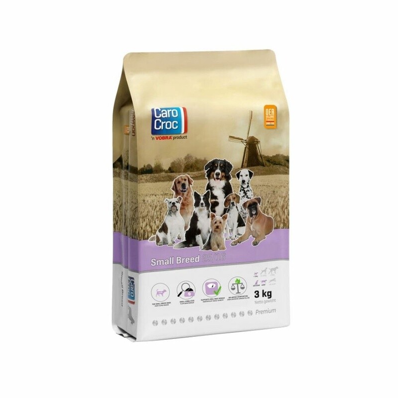 Carocroc Small Breed Vlees &amp; Granen &amp; Gevogelte 3 kg 25/16