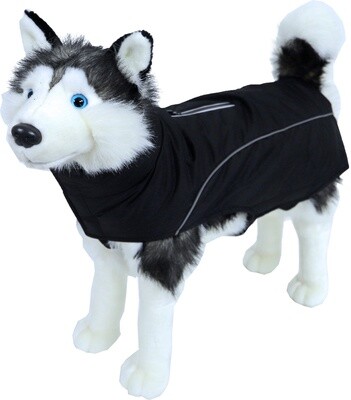Hondenjas luxury waterproof zwart, 30 cm (45,5 x 23,0 x 4,0 cm)