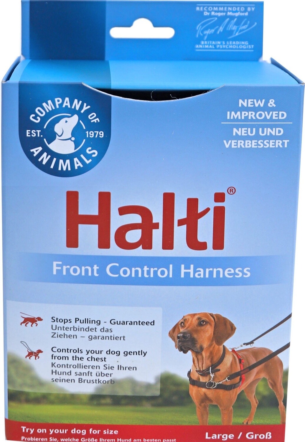 Halti frontcontrol harness rood/zwart, large