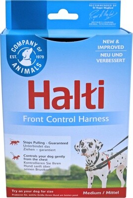 Halti frontcontrol harness rood/zwart, medium.