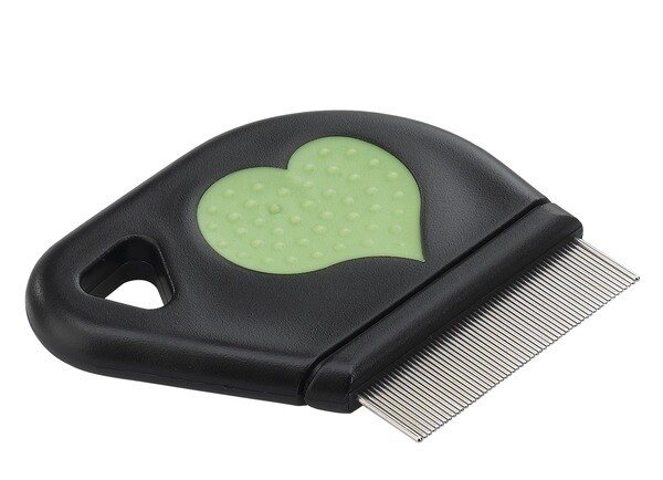Vlooienkam Zwart|Lime 7,5x4x0,5 cm