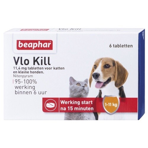 Vlo kill hond en kat tot 11 kg 6 tab