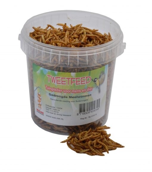 Gedroogde Meelwormen 1000ml
