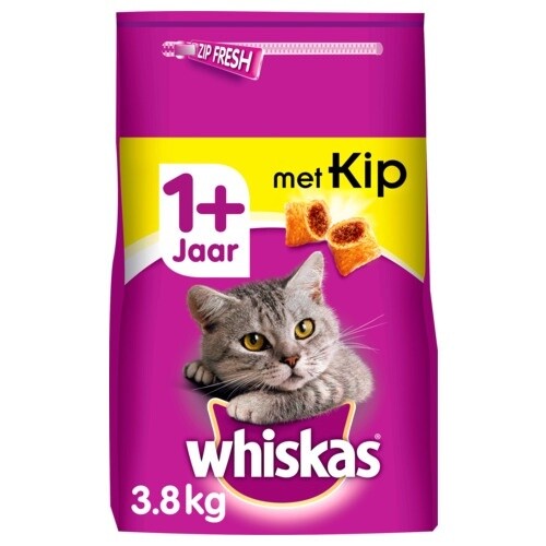 Whiskas - Brokjes adult kip 3.8kg