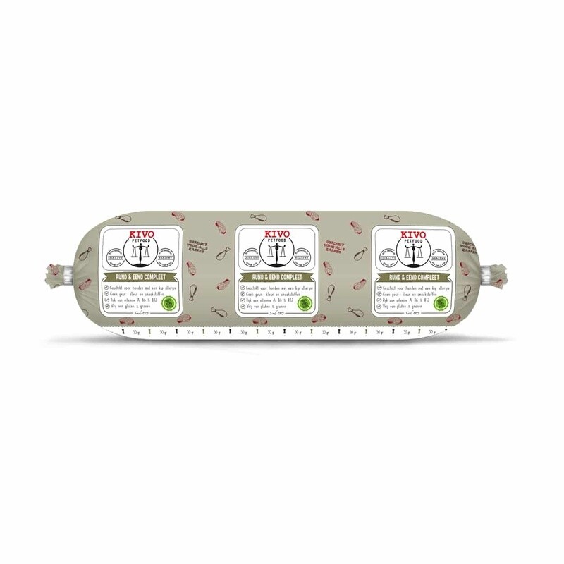 KIVO Rund &amp; Eend Compleet 500gr (Diepvries)