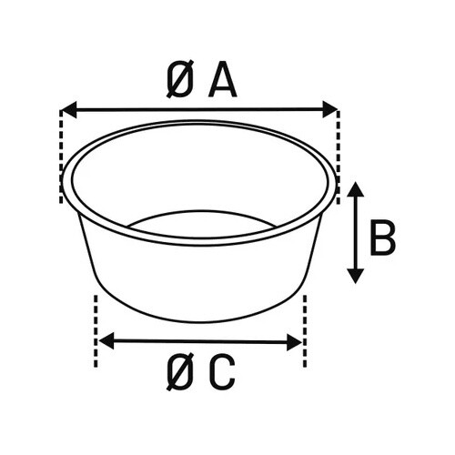 Eet- en drinkpot Dimi Rond Zwart 1.93Liter