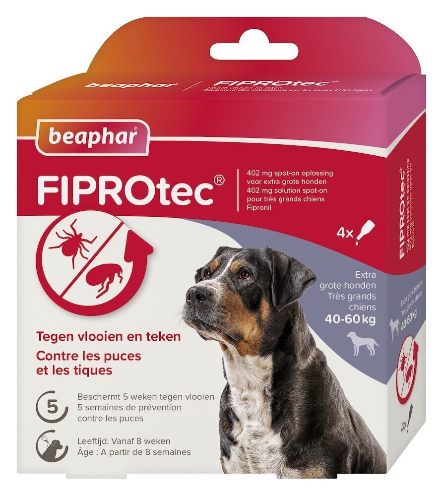 Beaphar - Fiprotec 4 pipets 40-60kg