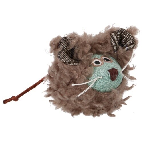 Fluff muisje Bruin 14x6x5 cm