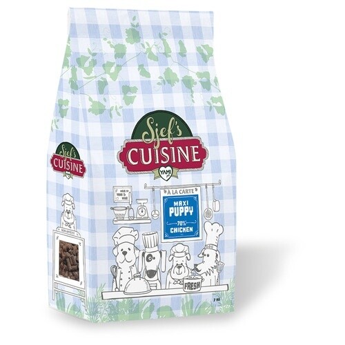 Yamipets Sjef&#39;s Cuisine Puppy Maxi Kip&amp;Kalkoen 3kg