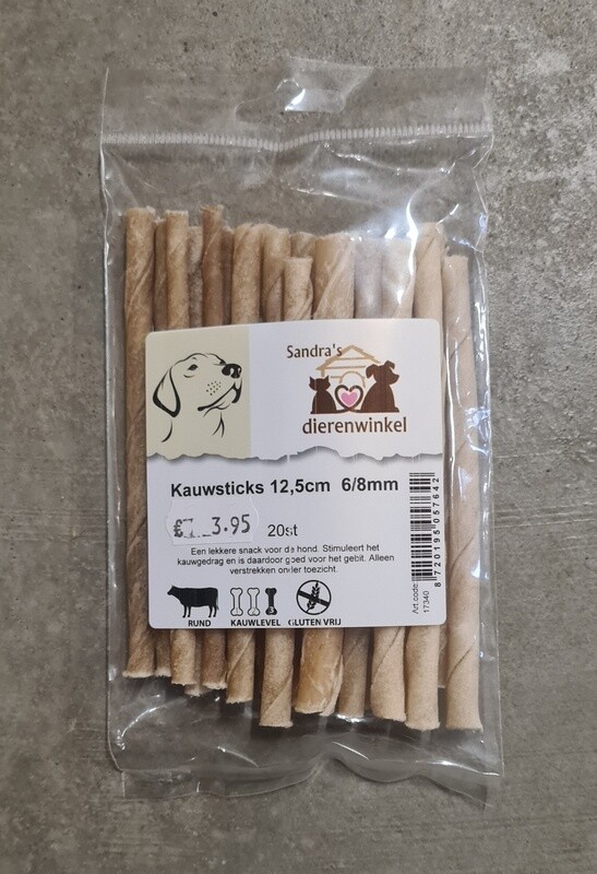 Kauwsticks 12,5cm 6/8mm