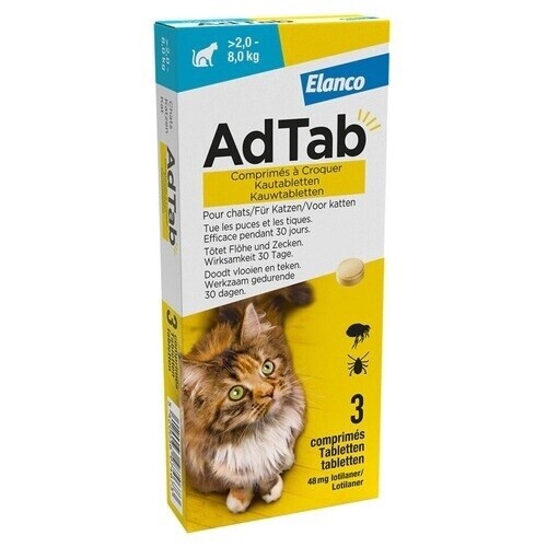 Adtab Kauwtablet voor katten 3 stuks, Gewicht: &gt;2 tot 8 kilo