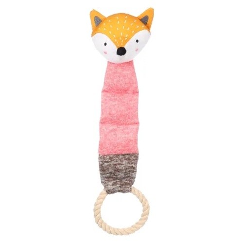 Puppy Britty Vos met touw Roze