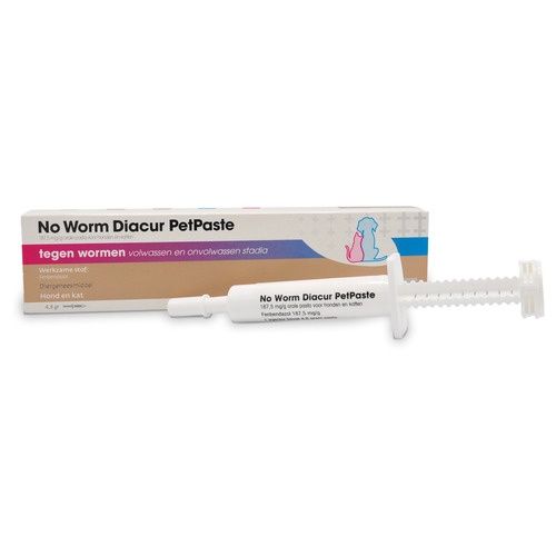 No Worm Diacur Petpaste Hond En Kat - Anti wormenmiddel - 4.8 g