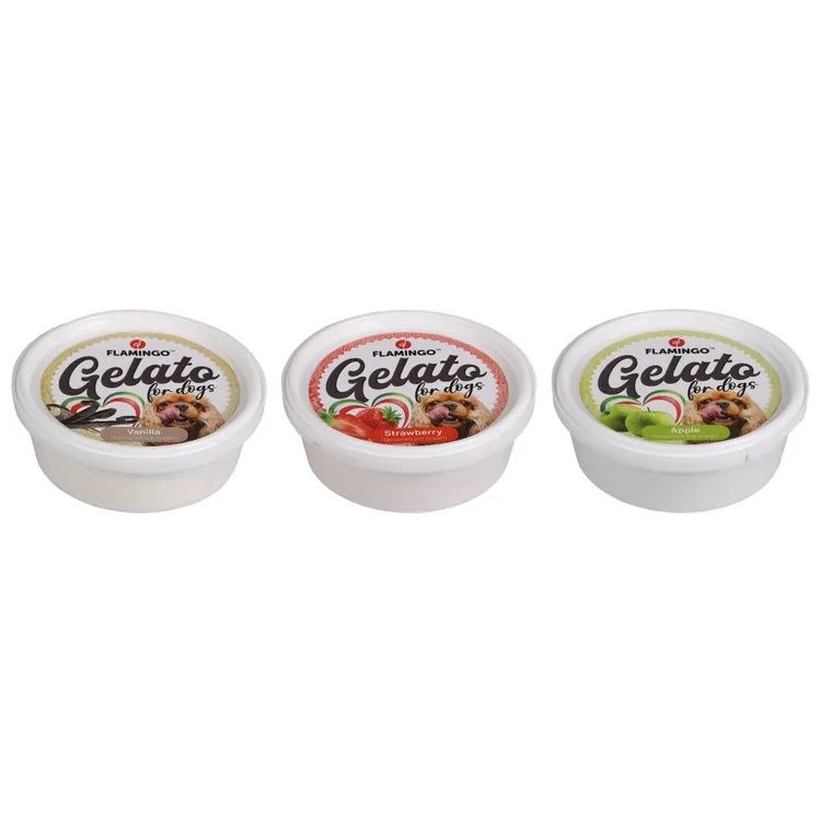 Snack Gelato Ijs met aardbei- &amp; appel- &amp; vanillesmaak
