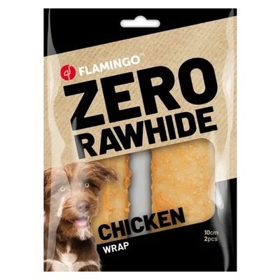 Snack Zero rawhide Wraps met kip 10cm 60gr / 2 st 120gr