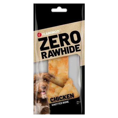 Snack Zero rawhide Geknoopt Been met kip 20cm 180gr